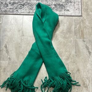 Emerald Green Fringed Scarf